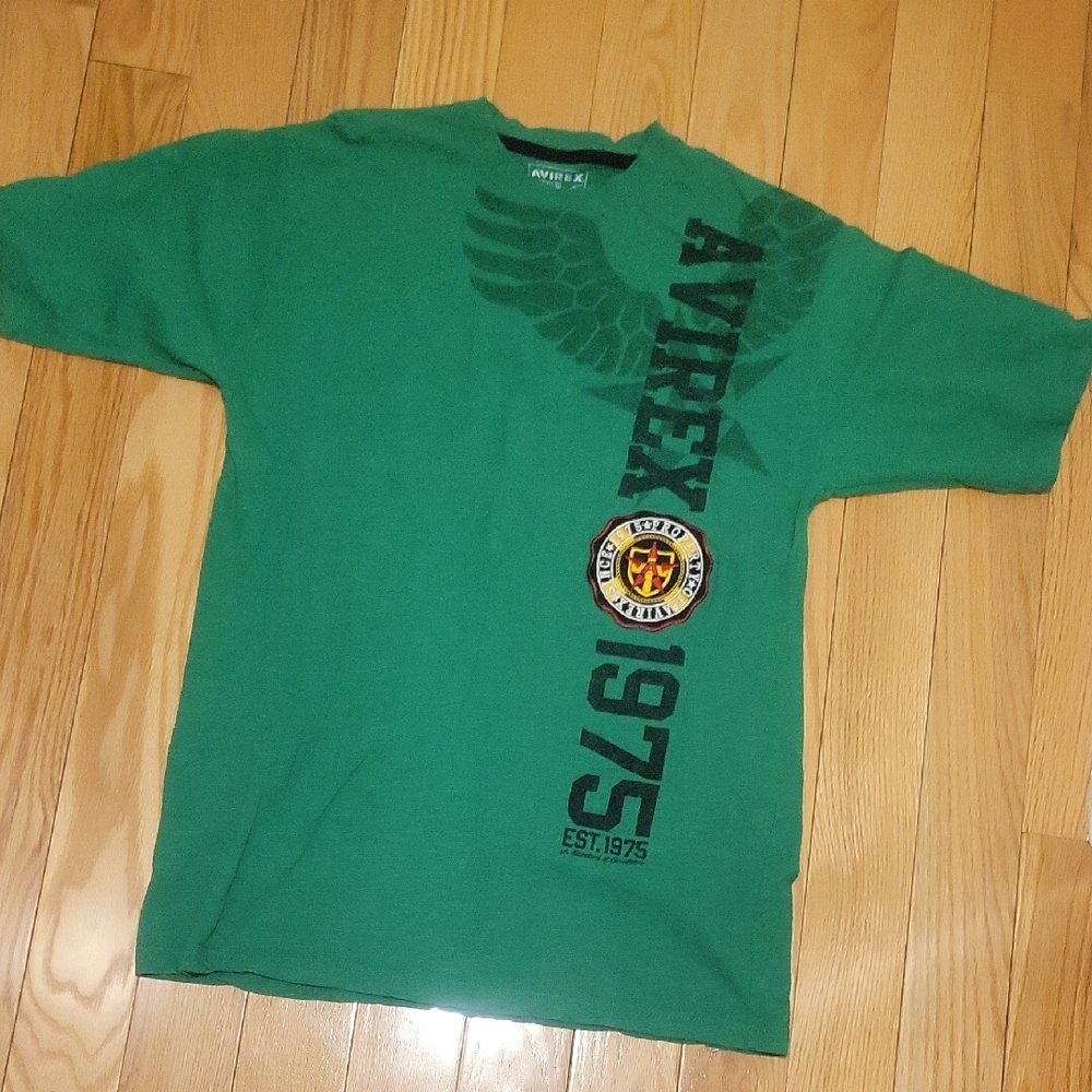 Avirex Green T-Shirt with Bold Logo
